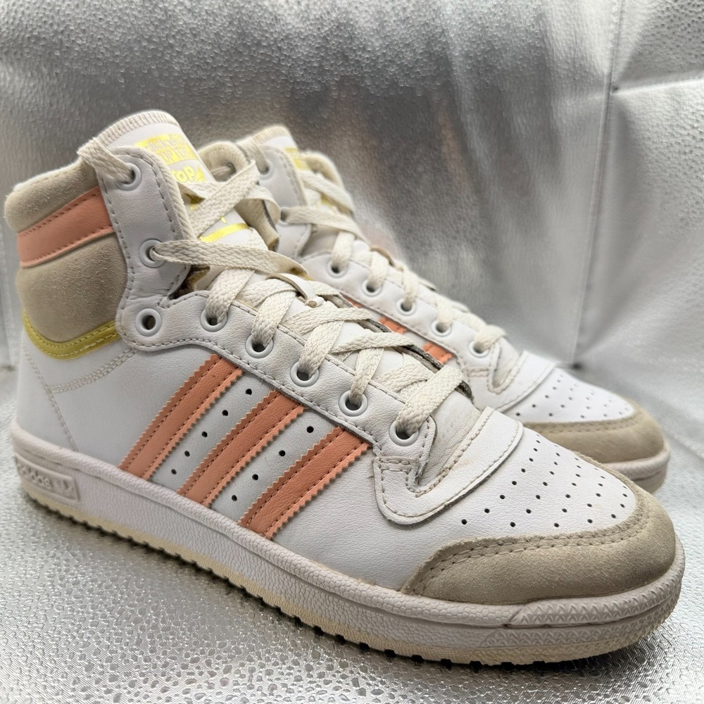 Size 7 Adidas Top Ten High‎ White Ambient Blush Womens Athletic Sneakers H00271